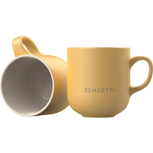Andy Cartwright Sengetti Perfect Mug - Set Of 2 Mustard Display